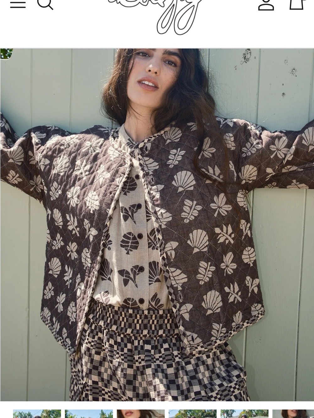 Ace & Jig reversible quilted amara cardi | spring 26 | yesterday MEDIUM NWT - Picture 2 of 6